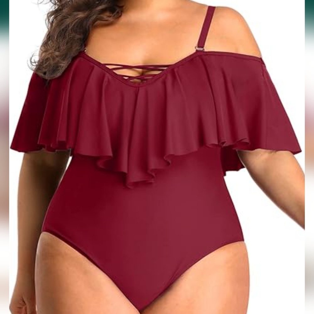 DACI Off Shoulder Tummy Control Swimsuit